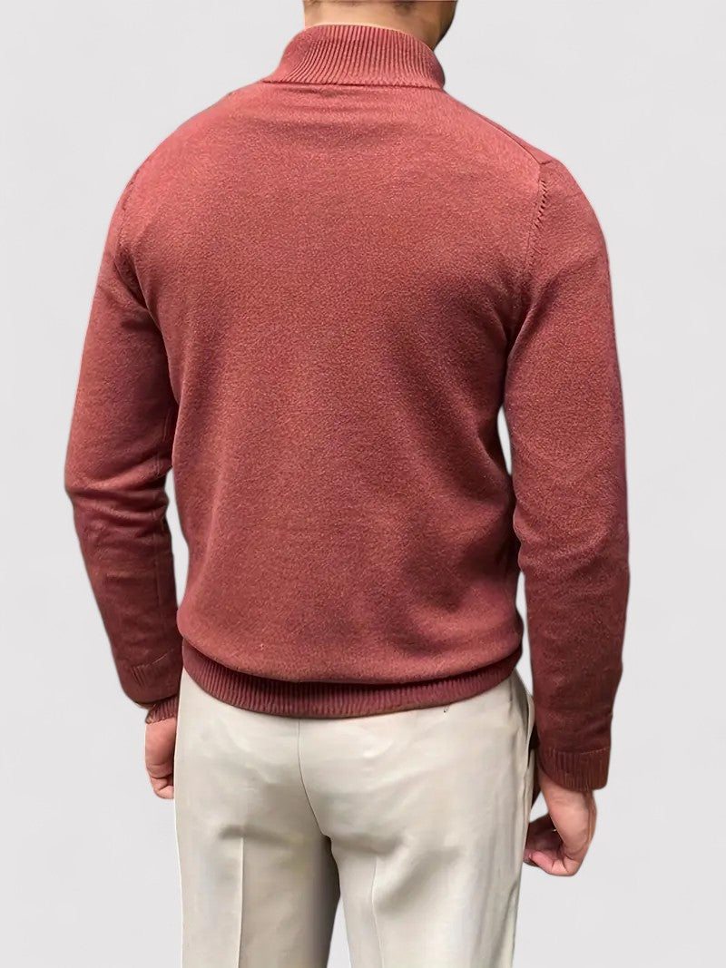 Laurent | Pull en tricot d'automne avec fermeture éclair